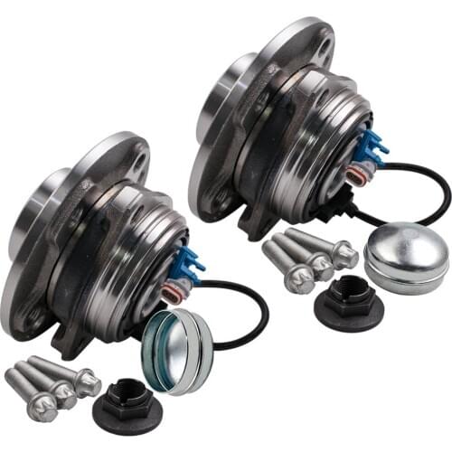 Pair for Opel Vauxhall Astra 05-10 Front Wheel Bearing Hub Kit ABS Sensor 5 Stud 93178652, 1603254 VKBA3651