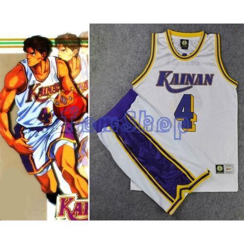 Anime Slam Dumk KAINAN Captain SHINICHI MAKI Cosplay Costume Basketball Jersey + Shorts Sportswear Team Uniform Suits