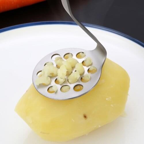 Hot Newest Manual Potato Masher With Silicone Handle Auxiliary Material Masher Household Kitchen Tool 304 Stainless Seel