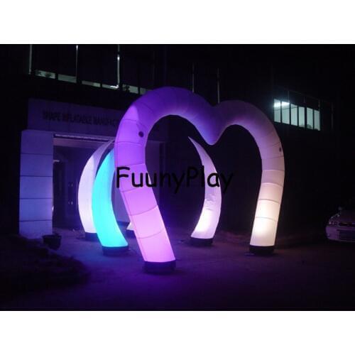 Inflatable wedding heart arch,inflatable arch with light,inflatable christmas decorations arch,inflatable archway for Red carpet