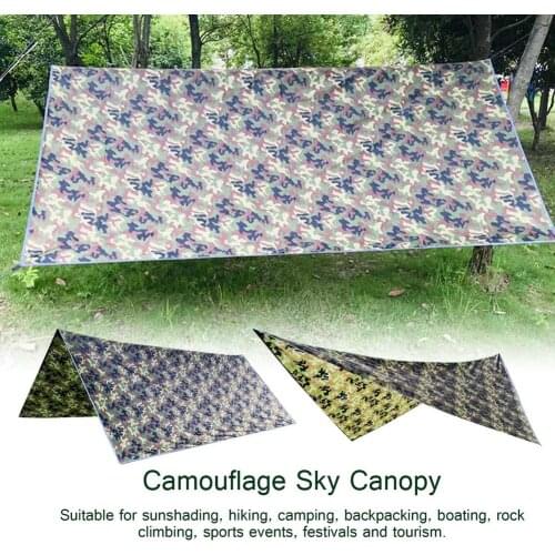 Sunshade Canopy Outdoor Camouflage Sun Shade Large Sunscreen Beach Mat Anti-UV Camping Equipment UV Protection Sunshade Tarp
