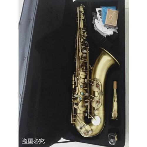 Brand New Tenor Saxophone Bb Tune Antique Copper Shell Decoration Professional Musical Instrument With Case Accessories