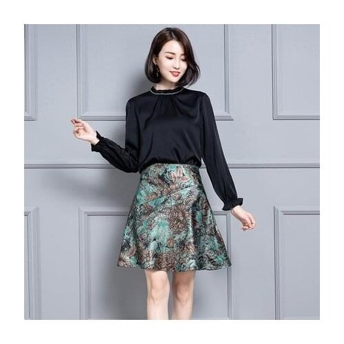 New 2022 Fashion Genuine Sheep Real Leather Skirt K299