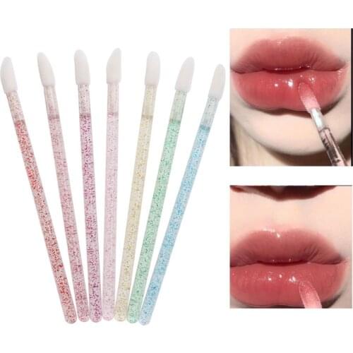 Disposable crystal rod lip brush portable lipstick brush lip gloss brush multifunctional cleaning stick makeup accessories