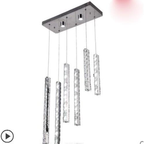 Restaurant lights personality small chandelier creative bar modern minimalist led crystal chandelier dining room lamp home led