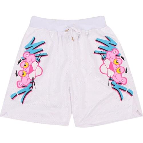 BG Basketball shorts Pink Panther Embroidery sewing Zip pocket outdoor sport big size various styles white sandbeach shorts