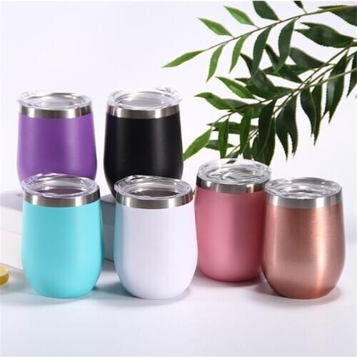Stainless Steel Wine Tumbler Vacuum Insulated High Quality Double Wall 18/8 Coffee Mug With Lid