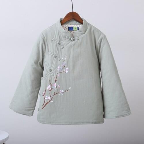 Chinese Style Traditional Cotton And Linen Coats Clothing Women Hanfu Warm Jacket Vintage Tang Suit Zen Oriental Cheongsam Tops