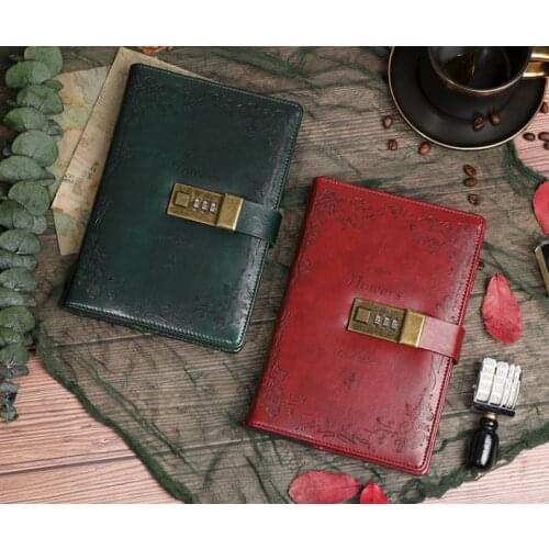 Vintage Password Notebook Business Journals Notebook B6 Travel Note Book Stationary School Office Supplies Gift Box Package