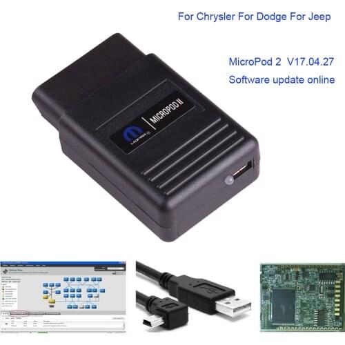 Witech MicroPod 2 V17.04.27 MICROPOD ii Diagnostic Tool For Chrysler D-odge J-eep F-iat Multi-Languages
