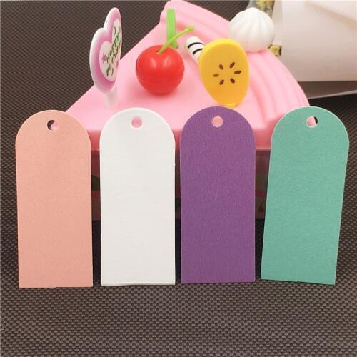 100Pcs/Lot Handcraft Colorful Hanging Tags For Clothes Garment Shoes Bags Tags Eco-Friendly Labels Note Cards Paper Price Tags