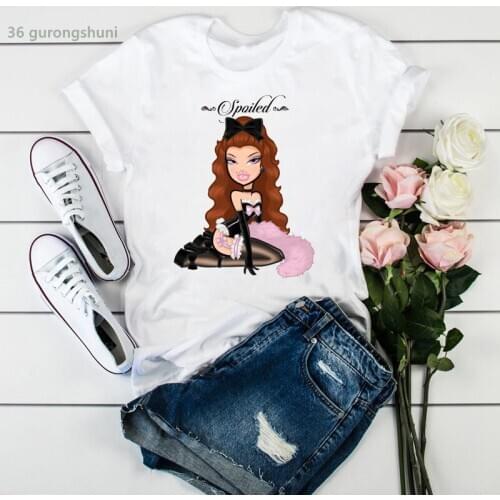 New summer style women t-shirt cute jade y2k bratz print camiseta mujer t shirt kawaii Casual tops summer Harajuku femme tshi
