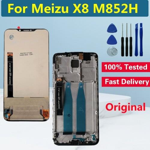 6.2" Original For Meizu X8 M852H M852Q LCD Display With Frame Touch Screen Digitizer For Meizu X8 X 8 LCD Screen Replacement