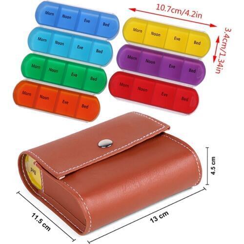 7 Days Weekly Transparent 7/28 Compartment Lid Tablet Pill Box Holder Medicine Storage Organizer Case Container