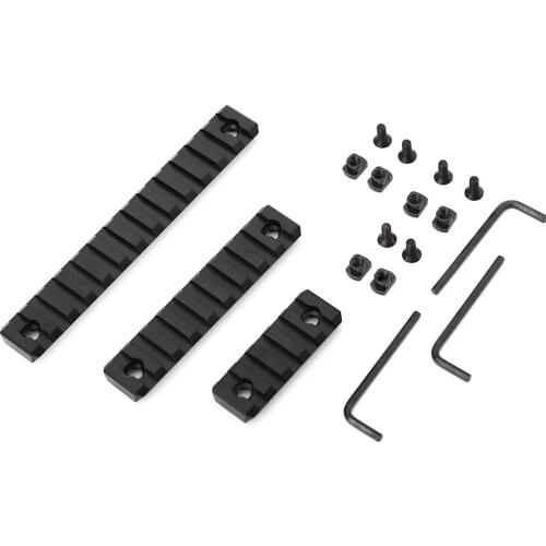 AR15 rail Aluminum M-Lok 5 9 13 Slot Picatinny/Weaver Rail Handguard Section set AR-15 MLOK Handguard 20mm Picatinny Rail