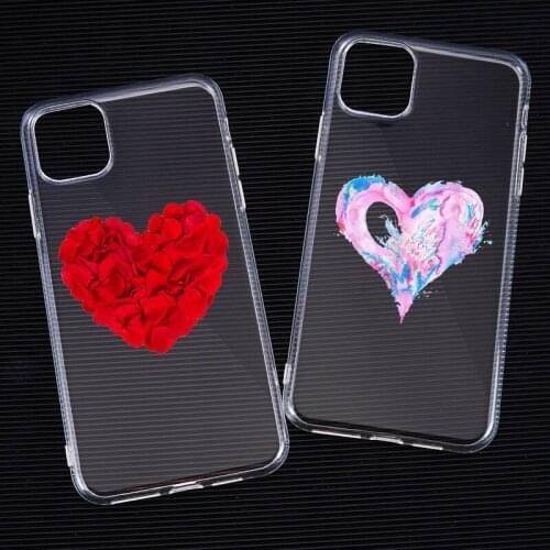 Luxury Love Heart Phone Case for IPhone 11 Pro Max XS MAX XR X 8 7 Plus 6 6s Plus SE 2020 Case Back Cover Fundas