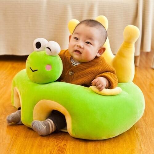 Cartoon Animals Baby Seats Soft Frog Prince Chair Sofa Plush Support Seat Learning To Sit Baby Plush Toy Protevtive Safety Seats