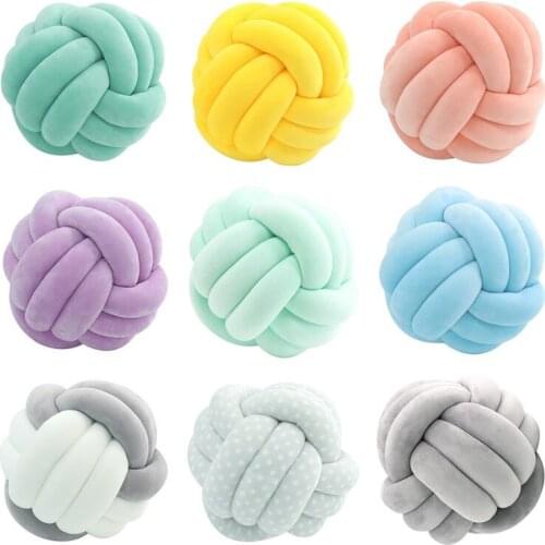 Dia20cm New Design Soft Knot Ball Cushions Bed Stuffed Pillow Home Decor Cushion Ball Plush Throw Knotted Pillow
