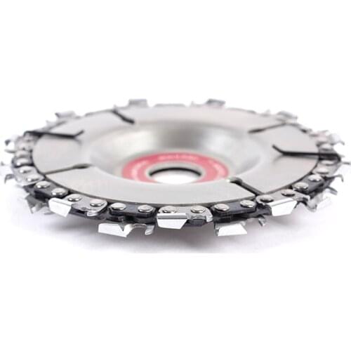 4" Grinder Disc 22 tooth fine Chain Saw Plate Wood Carving Slotted Saw Cutting Blade For 4"or 4-1/2" Angle Grinder Accessories