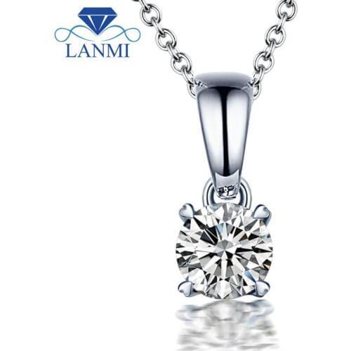 Elegant 18K White Gold Diamond Necklace Pendant VS clarity D-E Color For Women Wedding Party Jewelry Anniversary Gift WP078