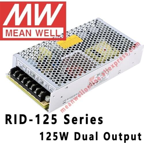 Mean Well RID-125 Series AC/DC 5V/12/24V/48V Dual Output Switching Power Supply meanwell online store