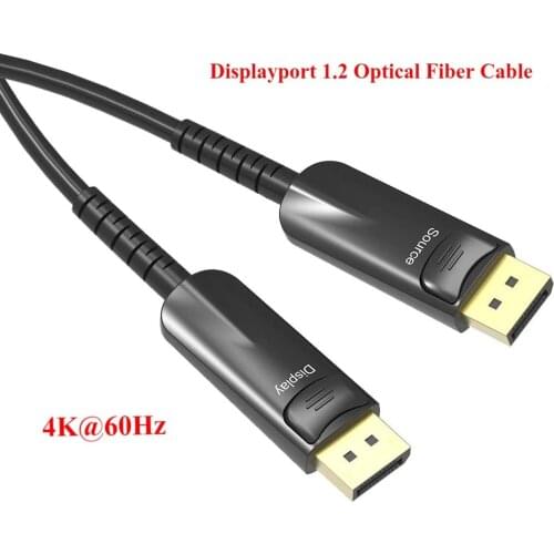 Optical fiber Displayport Cable 4K 60Hz HDR Ultra HD High Speed 21.6Gbps Slim and flexible Cable for PC Monitor Laptop Projector