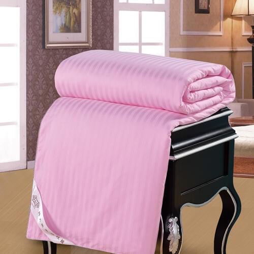 Quality Chinese Handmade Silk Comforter Four Seasons 100% Mulberry Silk Filler Blankets Cotton Fabric Cover Accept Custom-made