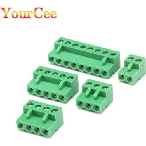 10Pcs/Lot HT5.08 2P/3P/4P/5P/8P Pluggable Through Hole Terminal Block PCB Connector 5.08mm Pitch For 14-26AWG 300V 10A