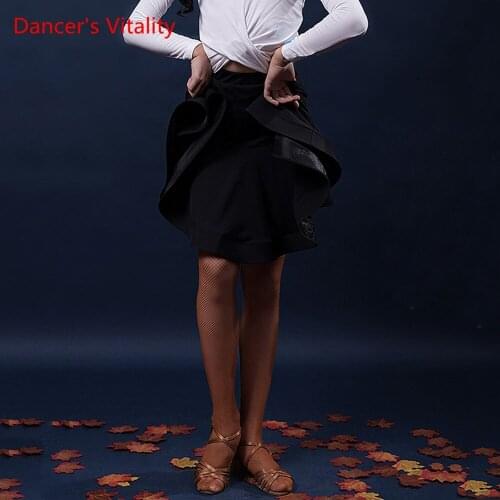 Latin Dance Training Costume Female Childrens Temperament Skirt Girl Profession Competition Performance Clothing