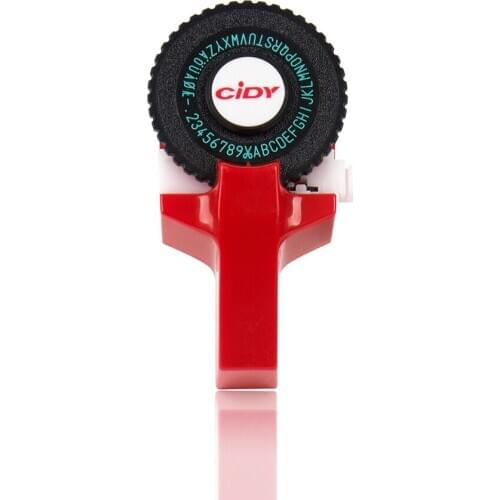 Red 3D Embossing Label Maker for MOTEX E101 Upgrade Version C101 Mini DIY Manual Typewriter fit for 9mm 3D label Tape