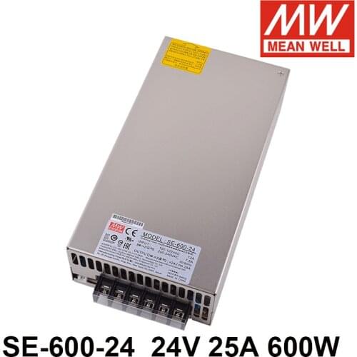 Mean Well SE-600-24 110/220V AC TO DC 24V 25A 600W Single Output Switching Power Supply Meanwell Driver