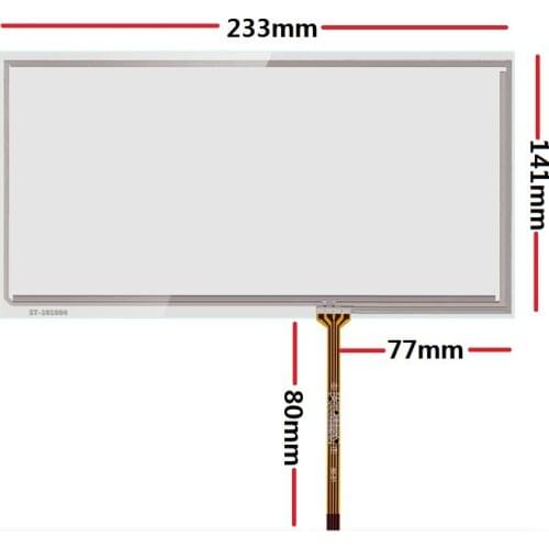 New 10.1 inch resistive touch screen four-wire industrial touch screen 4-wire touch film board MCU touch board 233*141mm