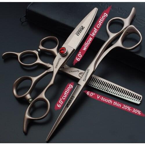 6inch Beauty salon scissors japan 440c special hairdressing scissors hairdressing anti-slip wear-resistant thin free custom logo