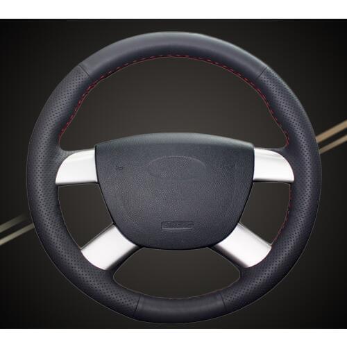 Car Braid On The Steering Wheel Cover for Ford Focus 2 2005-2011 Kuga 2008-2011 C-MAX 2007-2010 Auto Braiding Steering Covers