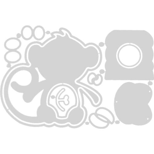 Easter Monkey Box Metal Cutting Dies Stencil Scrapbooking DIY Album Stamp Paper