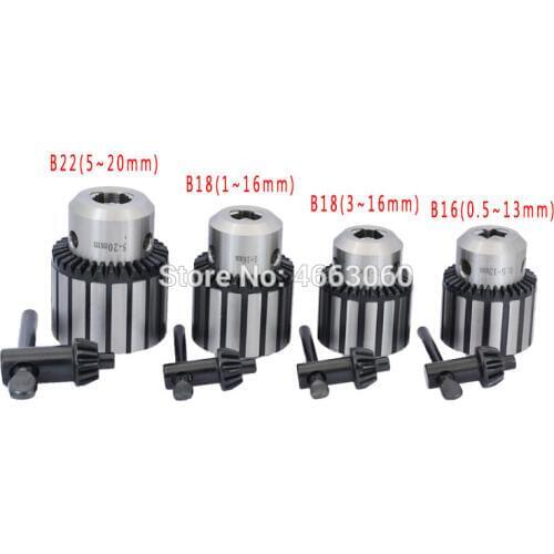 1PCS Drill Chuck B10 B12 B16 B18 0.6-6MM 1-10MM 1.5-16MM 1.5-13MM 3-16MM 1-16MM Chuck Chuck for CNC Machine Tool Drill Heavy