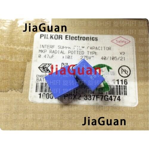 20PCS NEW BC PILKOR MKP 0.47UF 275VAC P15MM blue film capacitor VISHAY PCX2 337 474/275VAC 470NF MKP337 474 275VAC U47