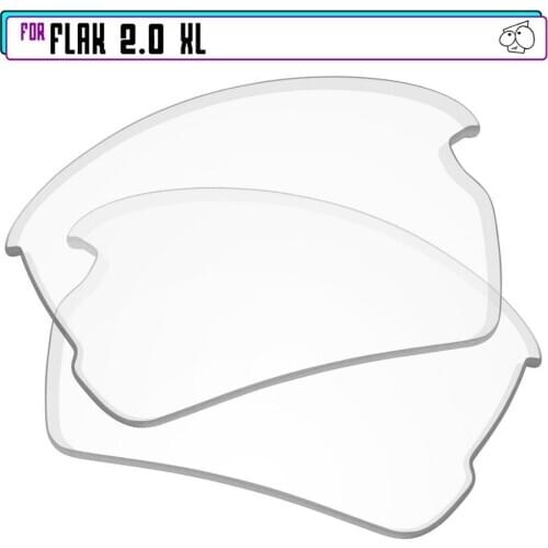 EZReplace Polarized Replacement Lenses for - Oakley Flak 2.0 XL Sunglasses - HD Clear