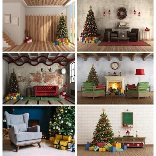 SHENGYONGBAO Christmas Photography Backdrops Room Tree Party Decor Baby Portrait Photo Background Photo Studio Props 20106ZSD-02