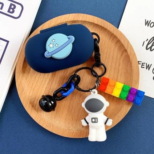 Cute Astronaut Silicone Cover for Samsung Galaxy Buds / Buds Plus Bluetooth Earphone Case Charging Box Bag for Galaxy Buds Buds