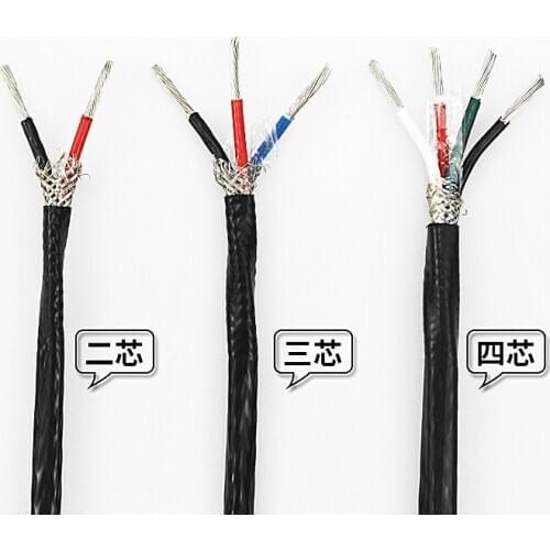 FluoroplasticHigh temperature resistant shielded wire anti-interference signal cable 2 3 4 5-core 0.2mm 0.3 0.5 0.75 square