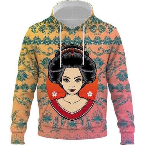 Japanese style 3d Print Sweatshirt Hoodies Men And Women Hip Hop Funny Autumn Streetwear Hoodies Sweatshirt For Couples Clothes