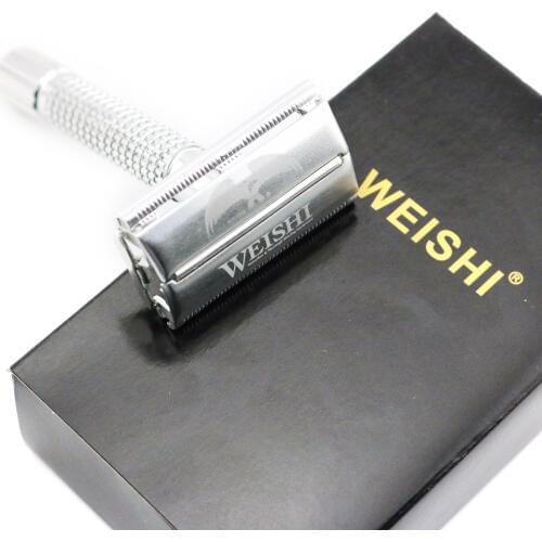 WEISHI Double Edge Butterfly Safety Razor 2003-M Silvery Shaving Razor Low price Light weight 10 PCS/LOT NEW