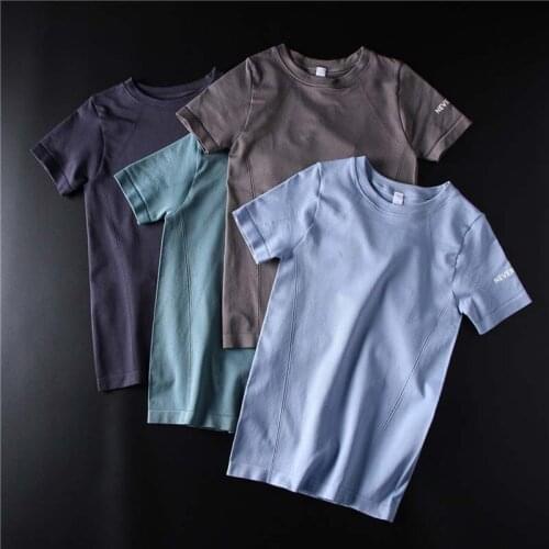 Women seamless Yoga Shirt Quick Dry Sport Fitness Female Running Shirt Gym Clothes Tank Top Workout Exercises T-Shirt Sportwear