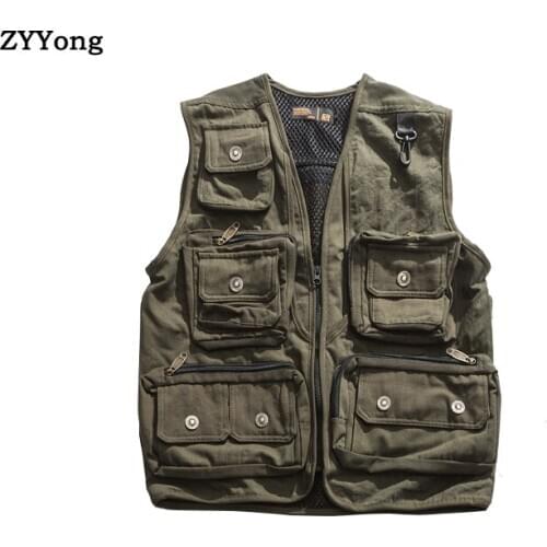 Summer Vest Men Military Quick Drying Mesh Vest Photography Vest Hunter Field Working Sleeveless Jacket Clothes