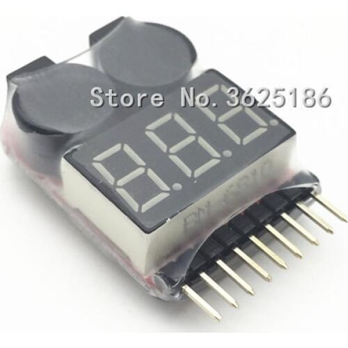 1pcs 1-8S LED Low Voltage Buzzer Alarm Lipo Voltage Indicator Checker Tester
