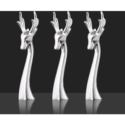 1pcs Luxury Silver-plated Elk Pipe Pressing Rod Grinding Cigarette Press Multifunctional Cigarette Tobacco Pipes Accessories