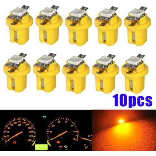 10 Pcs T5 LED Light Auto Dashboard Lights Car Instrument Panel Lamp B8.5 5050 Led Car Interior Decoration Lamp Car Accessories