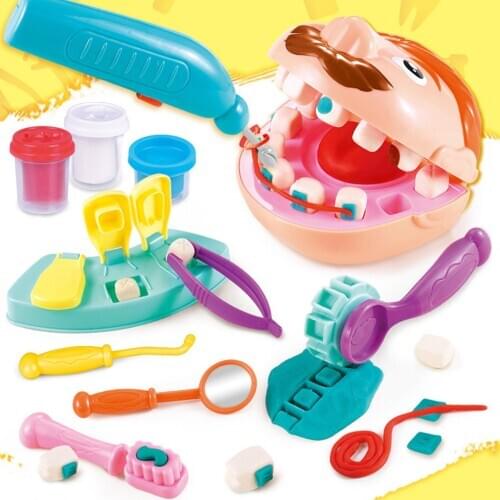 13Pcs Simulation Dentist Kit Tooth Extraction Clay Model Toys Dental Tool Set Kids Educational Toys for Children Gifts