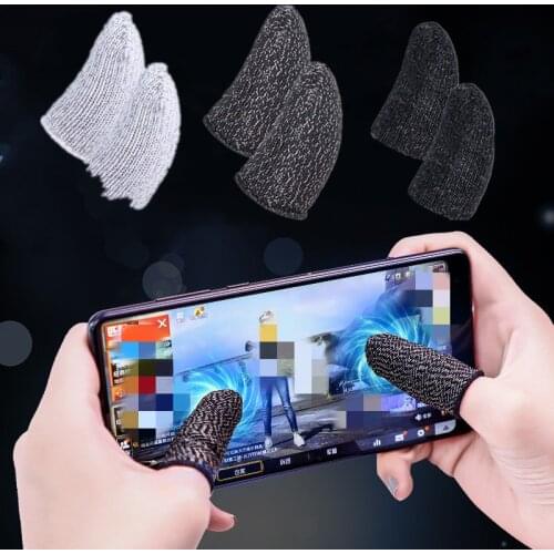 2pc Breathable Game Finger Cots Anti-slip Touch Trigger Thumbs Finger Sleeve Cover for PUBG Assist Artifact Game Controller